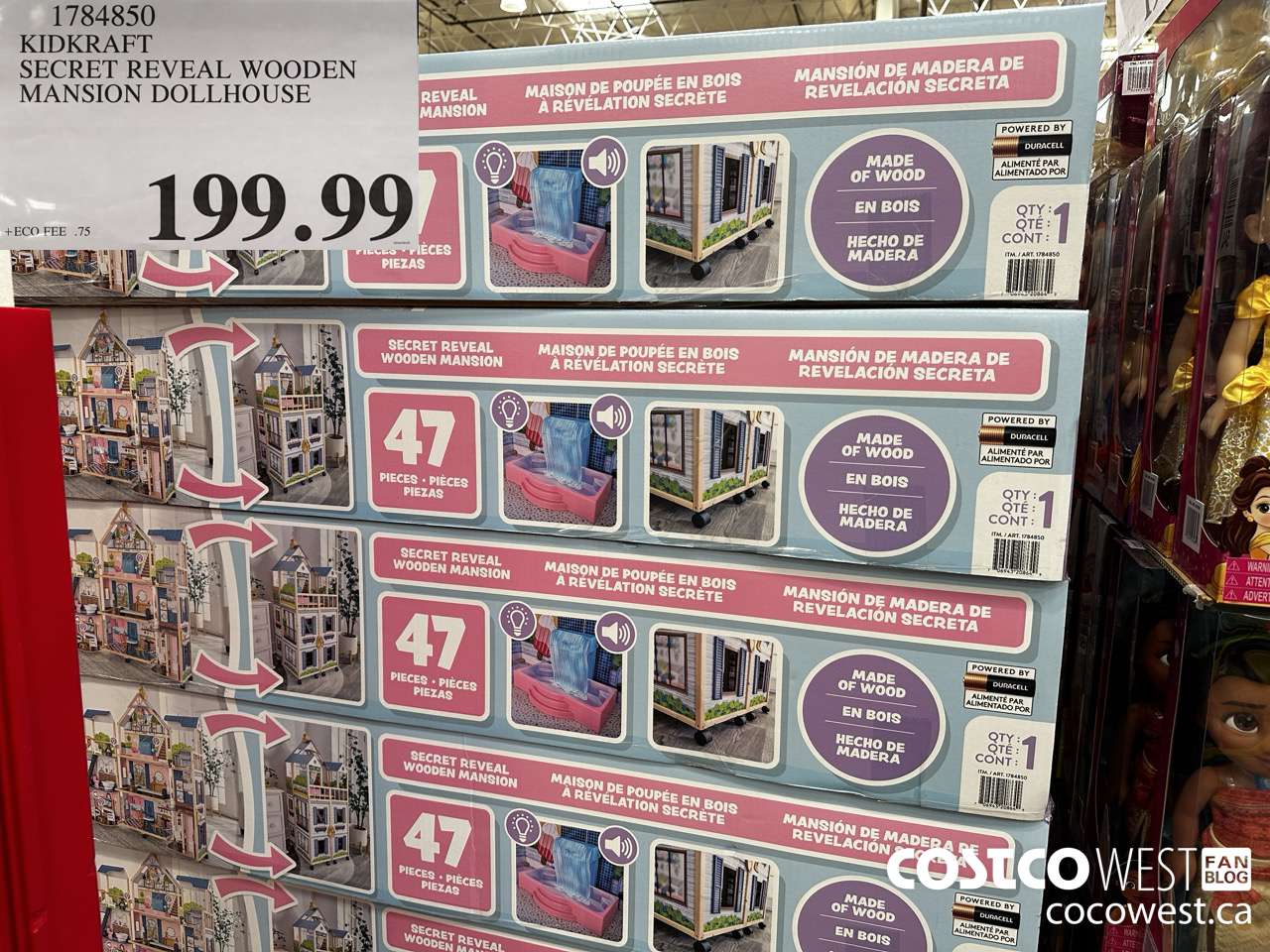 1784850 KIDKRAFT SECRET REVEAL WOODEN MANSION DOLLHOUSE $199.99