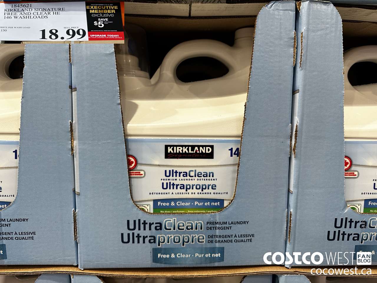 1845621 KIRKLAND SIGNATURE FREE AND CLEAR HE 5.99 L 133 WASHLOADS ($5.00 INSTANT SAVINGS EXPIRES ON 2024-09-15) $13.99