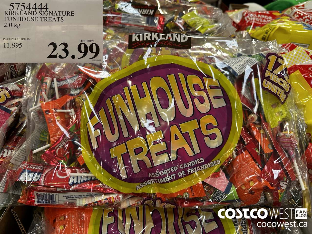 5754444 KIRKLAND SIGNATURE FUNHOUSE TREATS 2.0KG $23.99