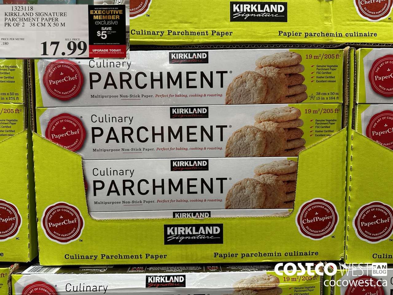 1323118 KIRKLAND SIGNATURE PARCHMENT PAPER PK OF 2 38cm X 50m ($5.00 INSTANT SAVINGS EXPIRES ON 2024-09-29) $12.99