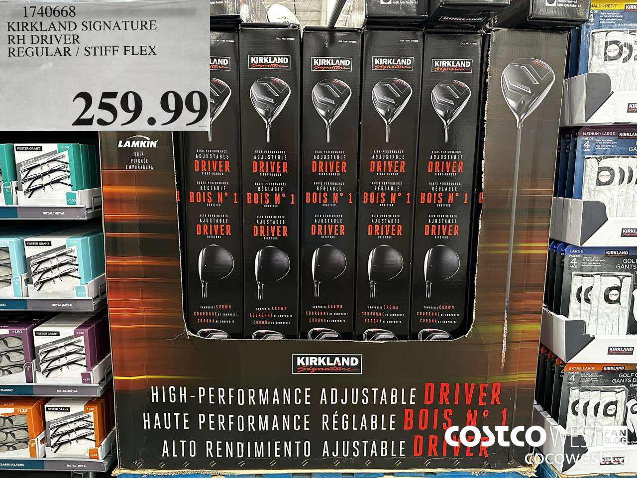 1740668 KIRKLAND SIGNATURE RH DRIVER REGULAR/STIFF FLEX $259.99