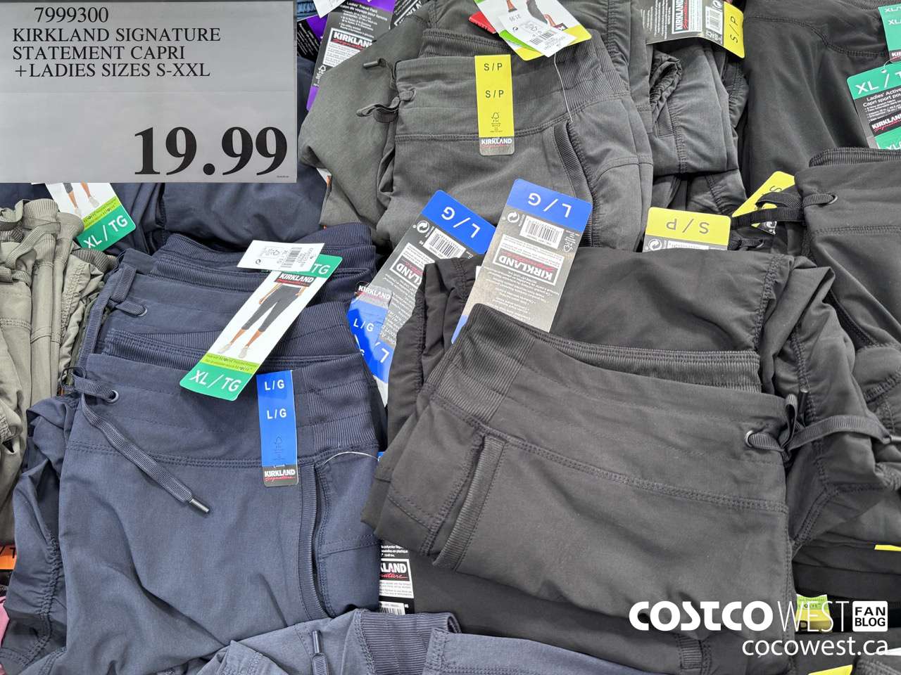 7999300 KIRKLAND SIGNATURE STATEMENT CAPRI LADIES SIZES S-XXL $19.99