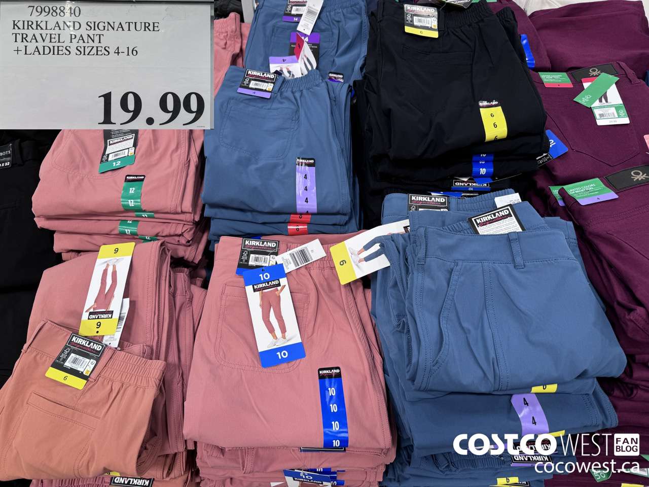 7998840 KIRKLAND SIGNATURE TRAVEL PAN LADIES SIZES 4-16 $19.99