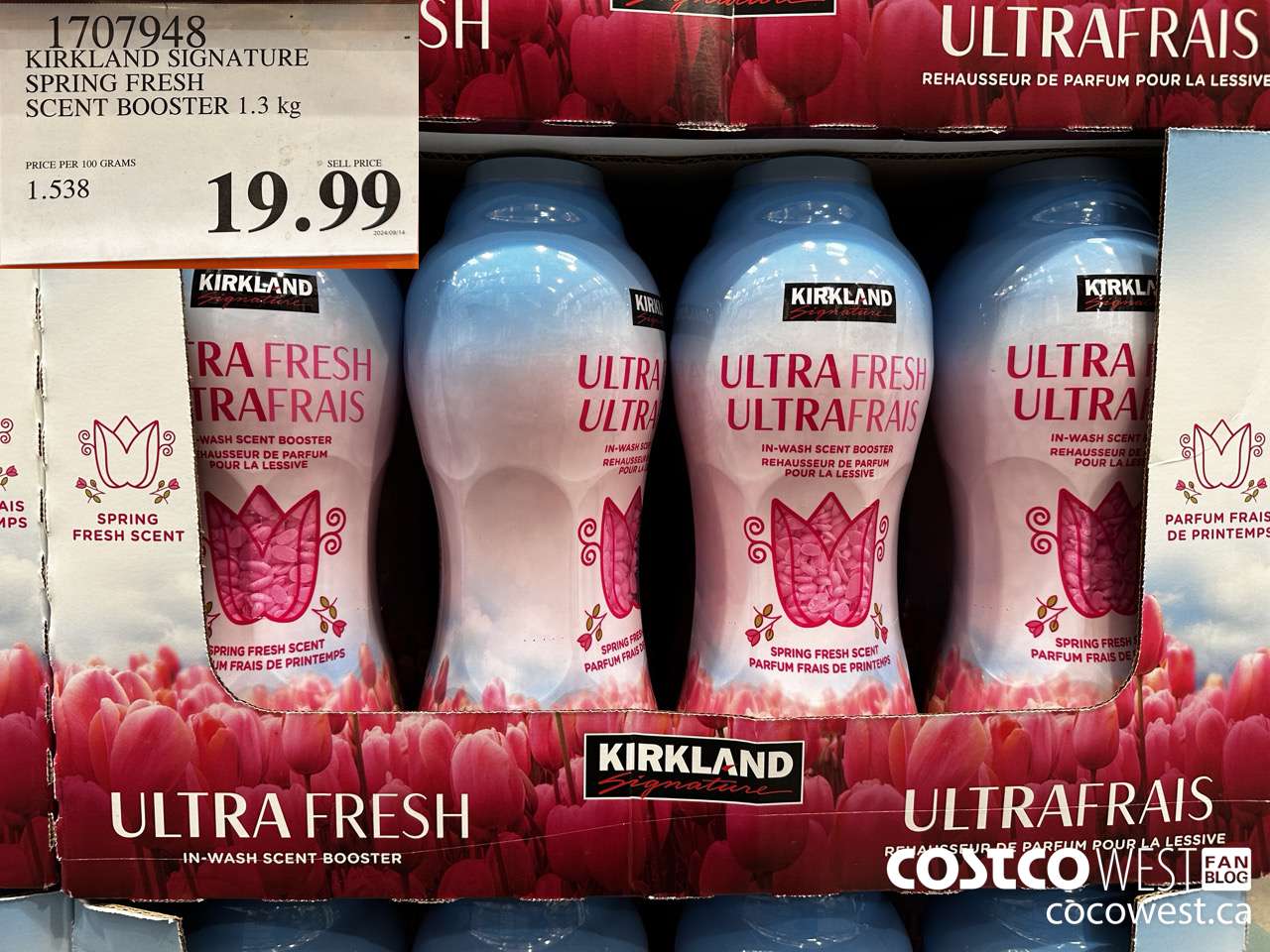 1707948 KIRKLAND SIGNAURE SPRING FRESH SCENT BOOSTER 1.3 KG $19.99