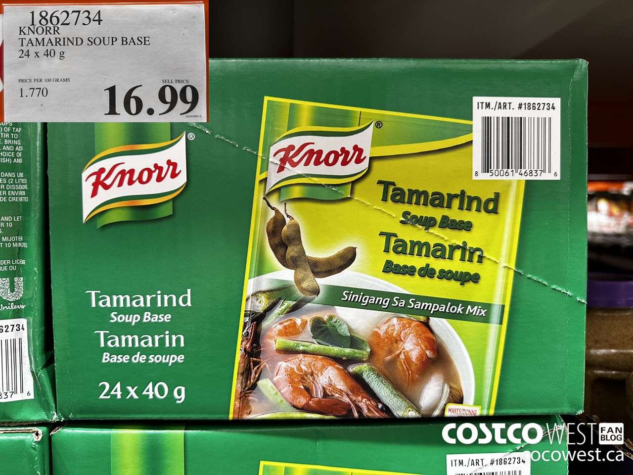 1862734 KNORR TAMARIND SOUP BASE 24 X 40G $16.99