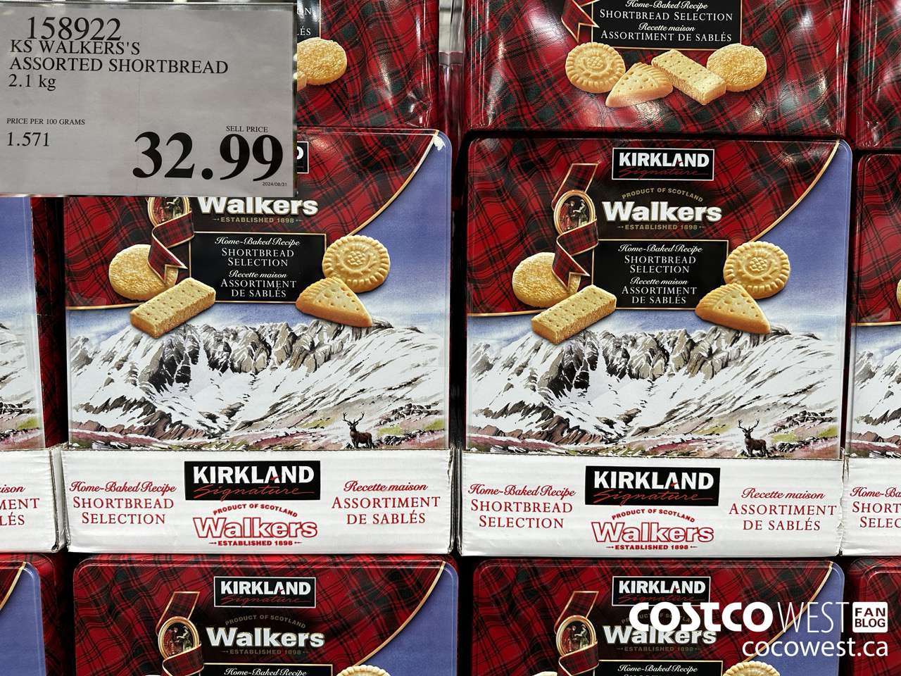 158922 KS WALKERS'S ASSORTED SHORTBREAD 2.1 KG $32.99