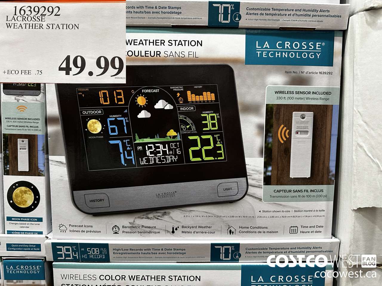 1639292 LACROSSE WEATHER STATION $49.99