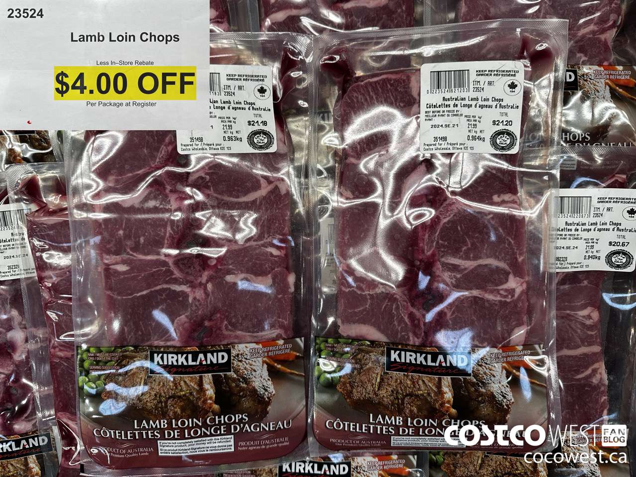 23524 LAMB LOIN CHOPS ($4.00 INSTANT SAVINGS)