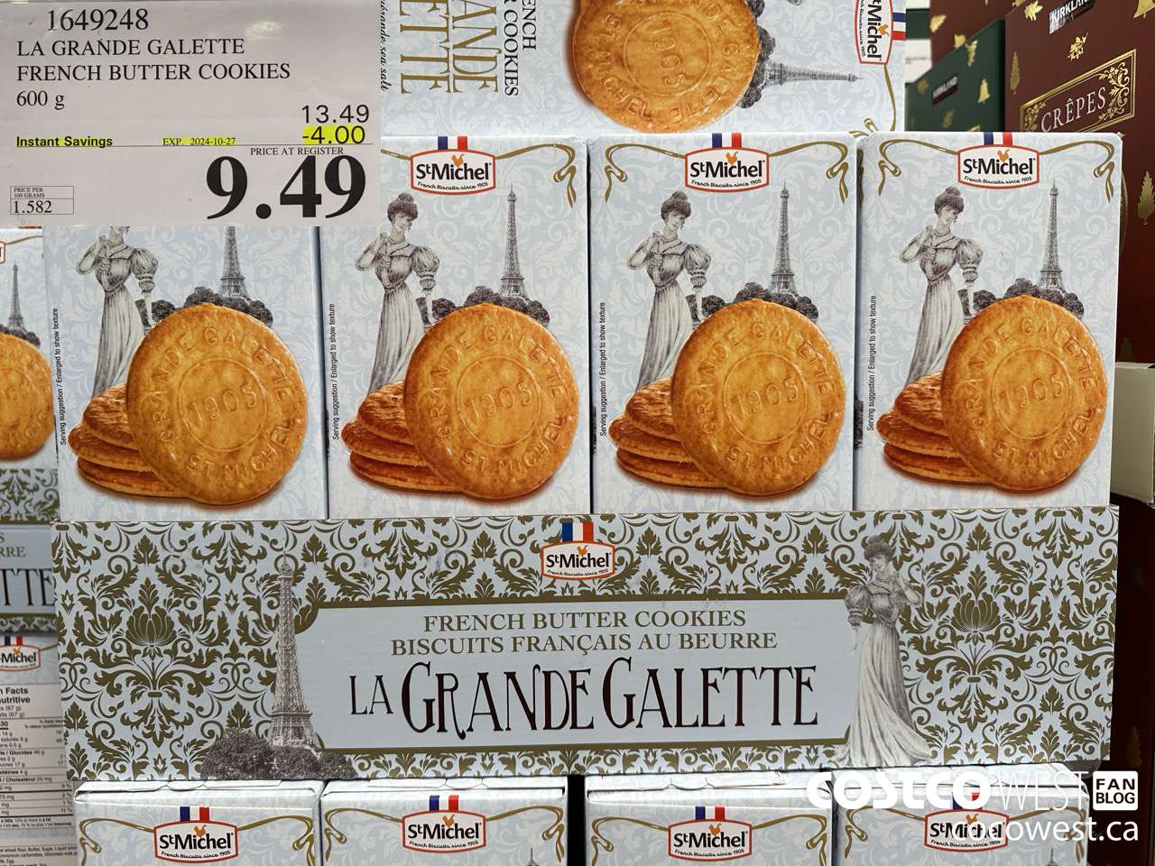 1649248 LA GRANDE GALETTE FRENCH BUTTER COOKIES 600G ($4.00 INSTANT SAVINGS EXPIRES ON 2024-10-27) $9.49