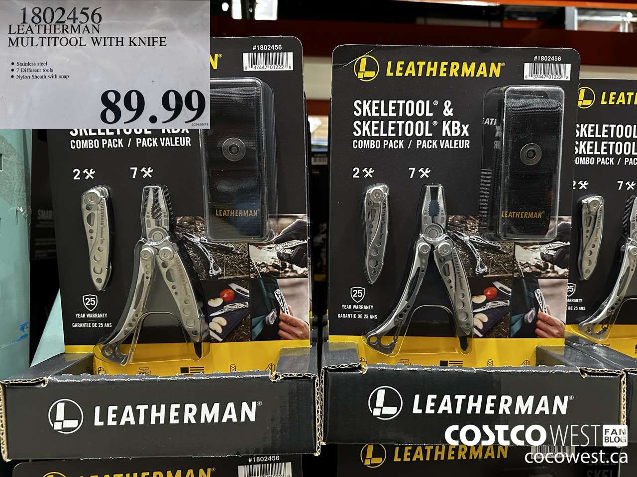 1802456 LEATHERMAN MULTITOOL WITH KNIFE $89.99
