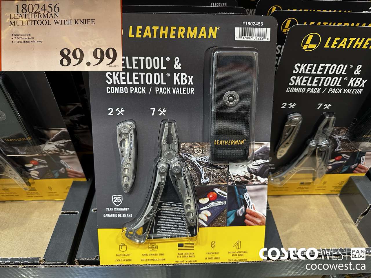 1802456 LEATHERMAN MULTITOOL WITH KNIFE $89.99