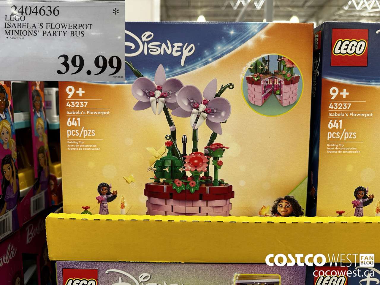 2404636 LEGO DISNEY IASEBELLA'S FLOWERPOT/MINIONS' PARTY BUS $39.99