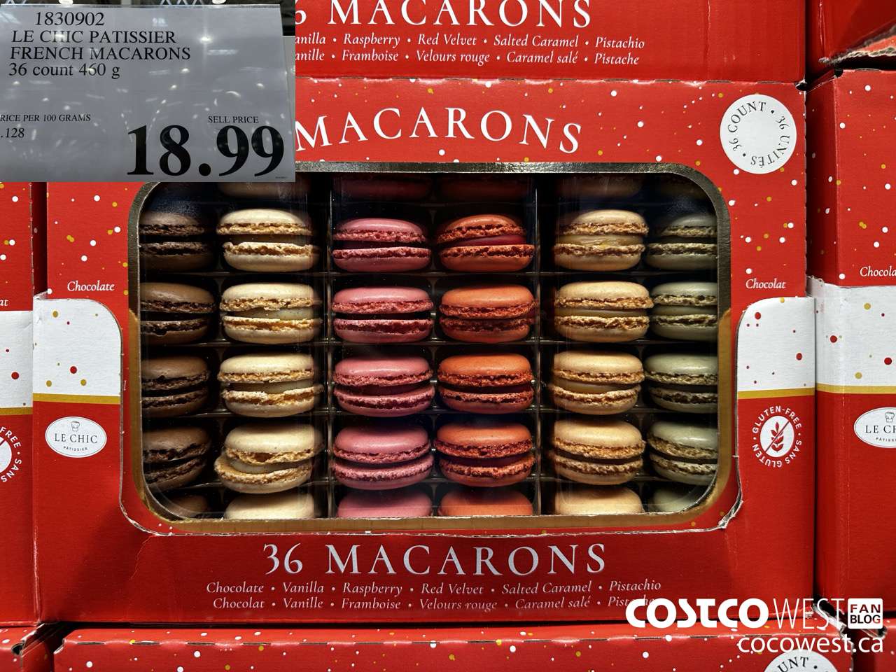 1830902 LE CHIC PATISSIER FRENCH MACARONS 36 COUNT 460G $18.99