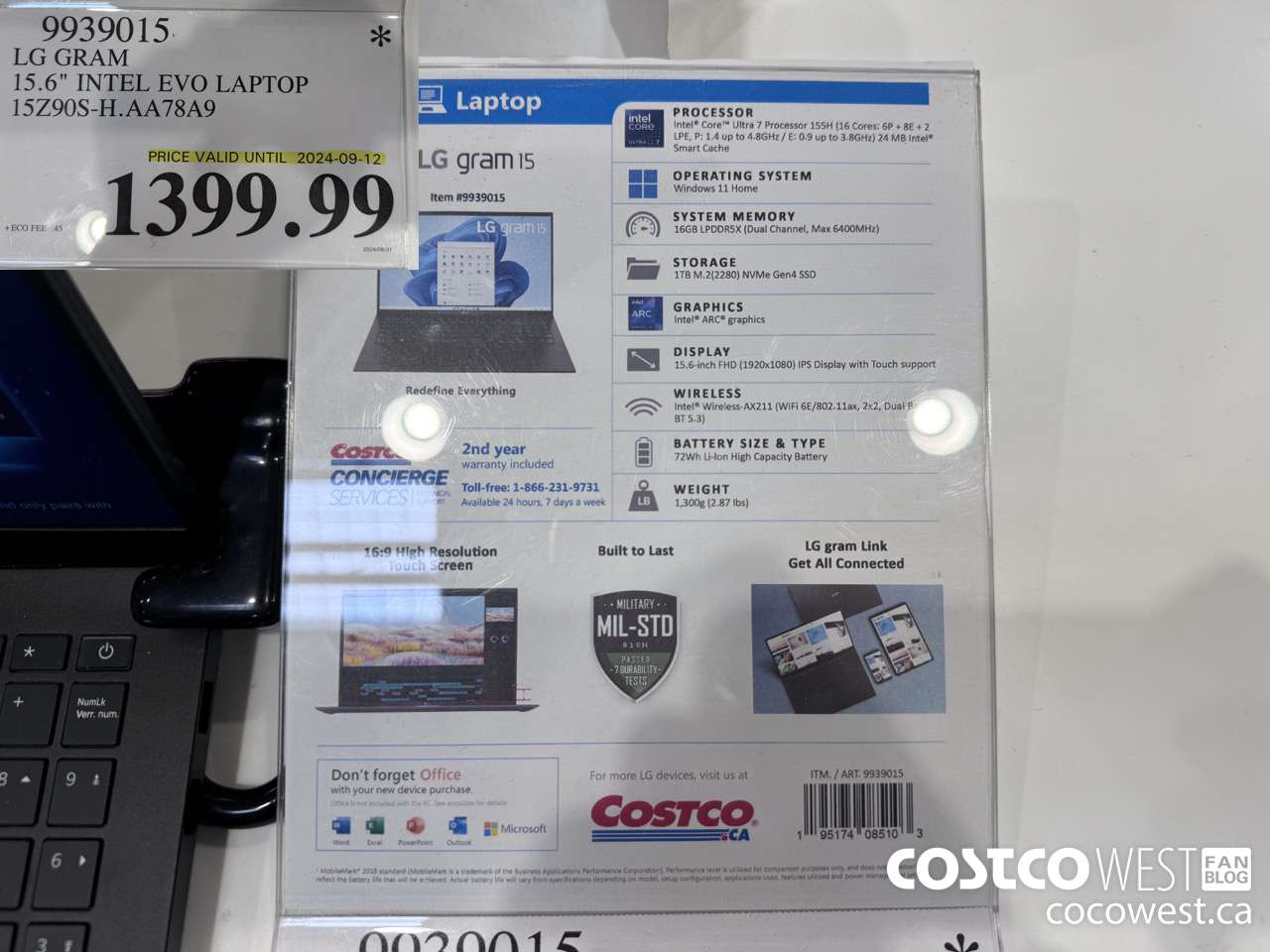 9939015 LG GRAM 15.6