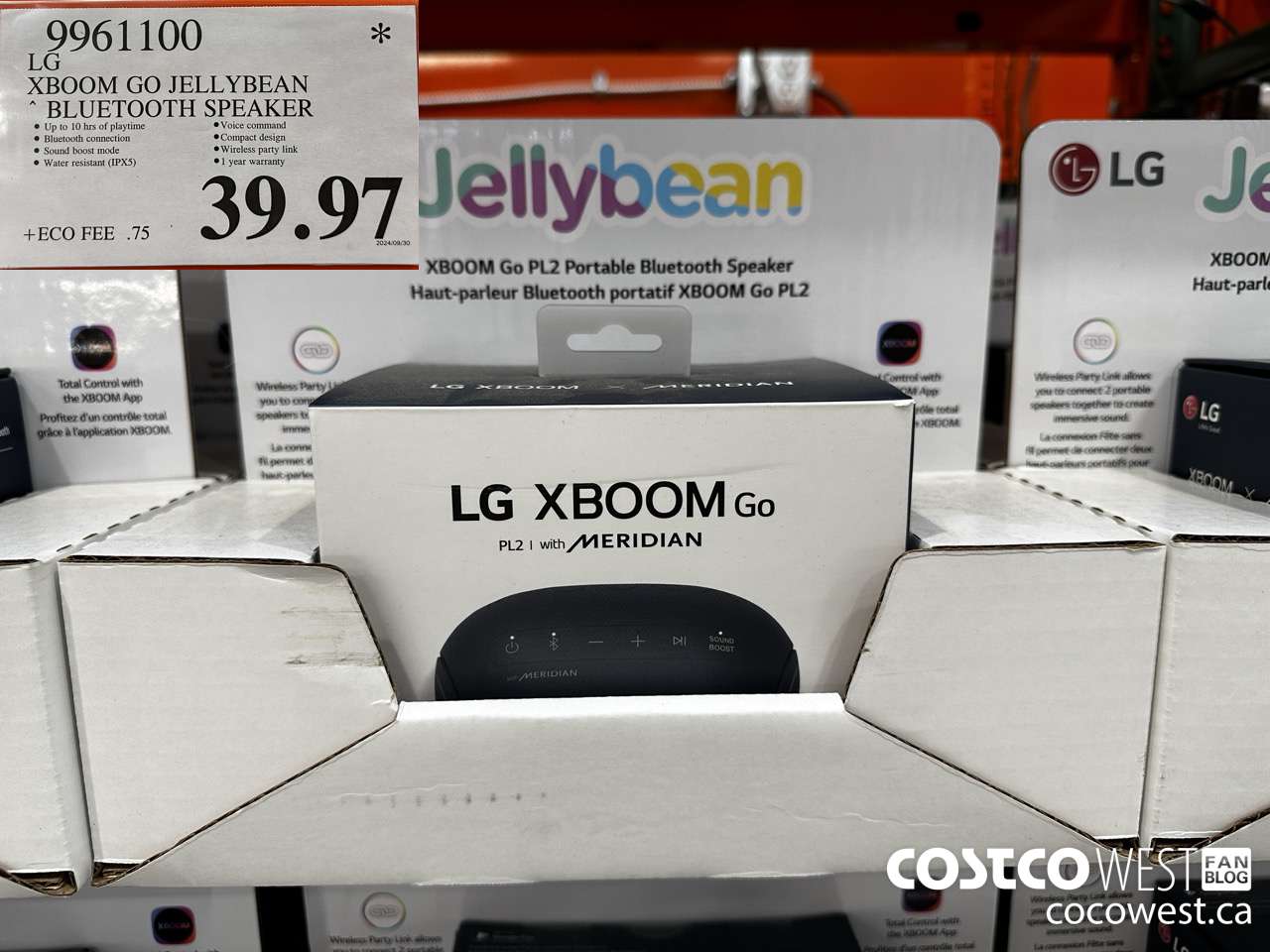 9961100 LG XBOOM GO JELLYBEAN BLUETOOTH SPEAKER $39.97