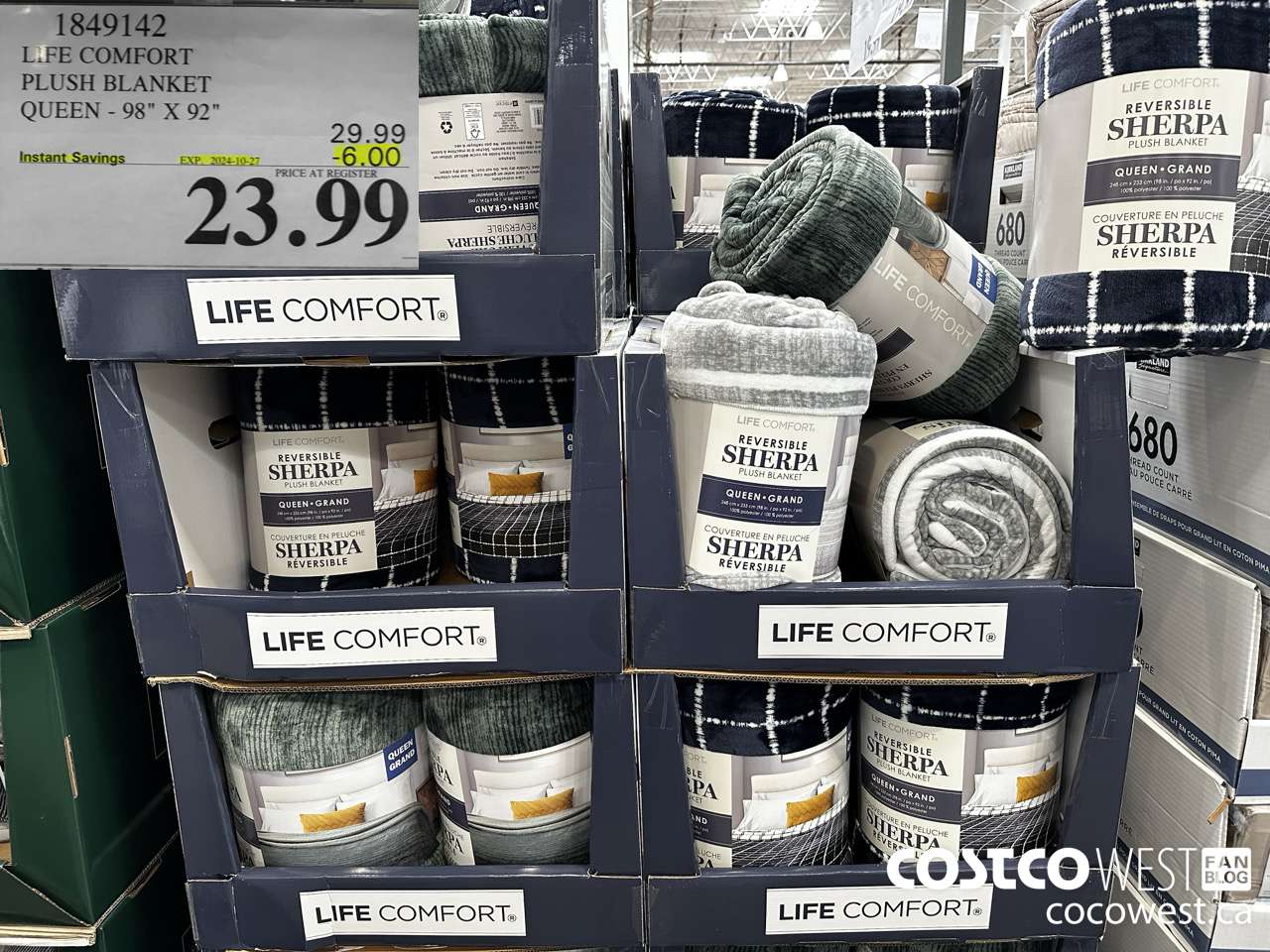 1849142 LIFE COMFORT PLUSH BLANKET QUEEN 98