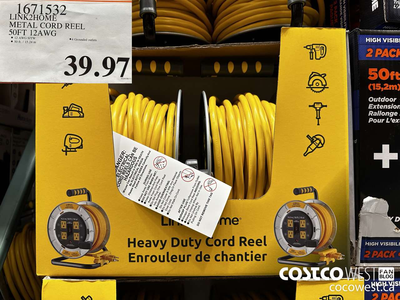 1671532 LINK2HOME METAL CORD REEL 50FT 12AWG $39.97