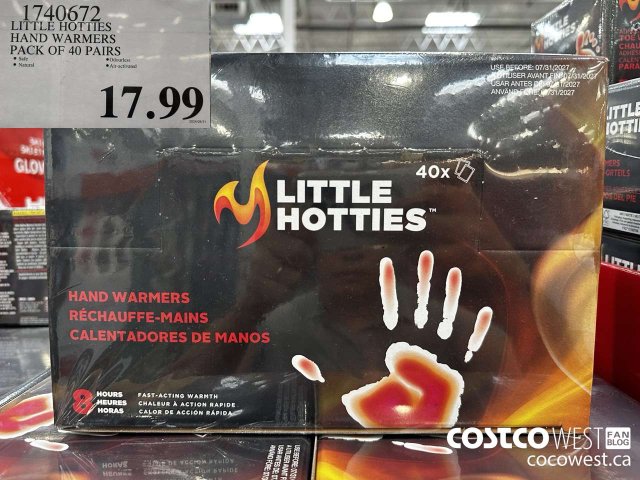 1740672 LITTLE HOTTIES HAND WARMERS PACK OF 40 PAIRS $17.99