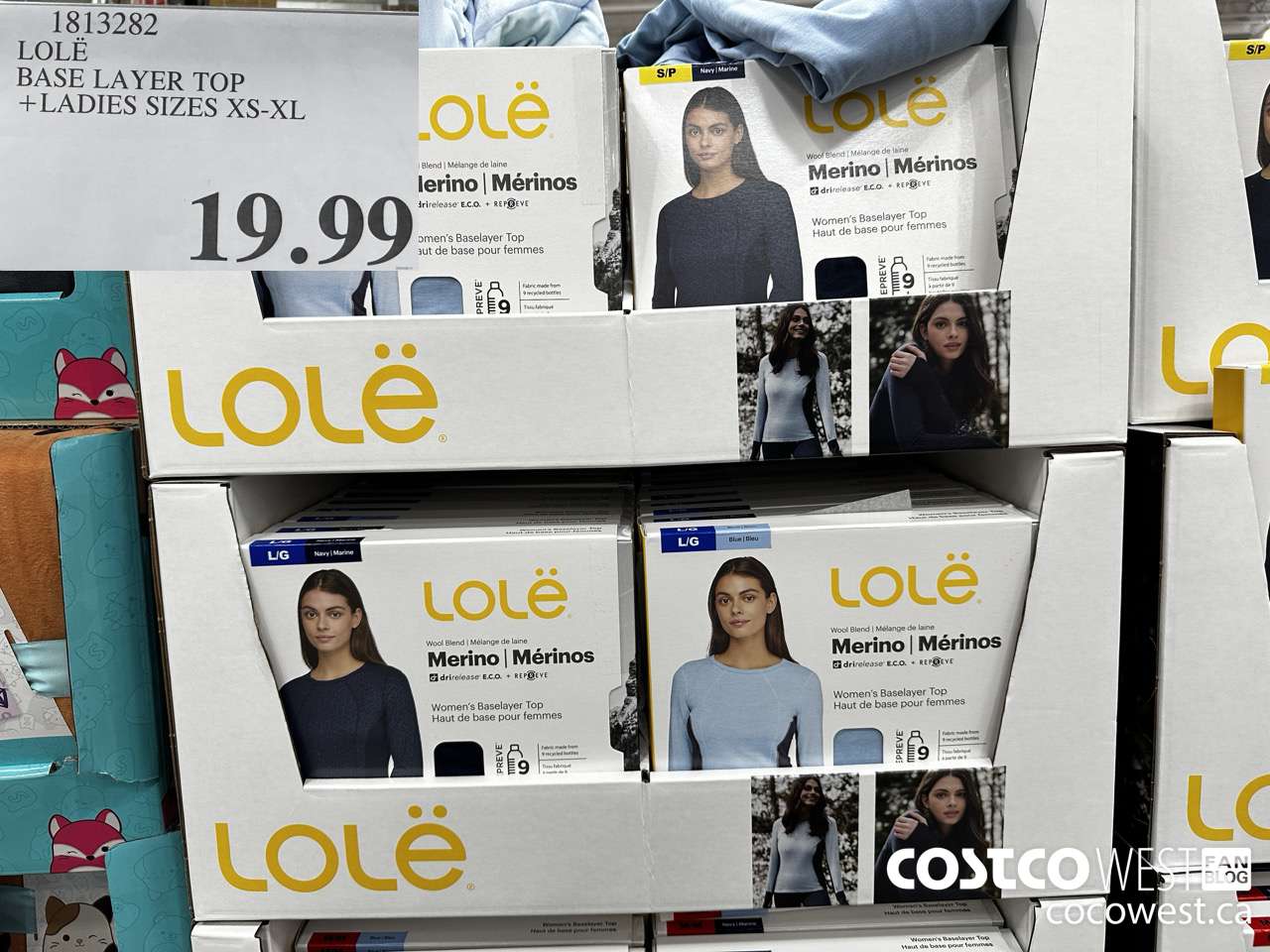 1813282 LOLE BASE LAYER TOP LADIES SIZES XS-XL $19.99