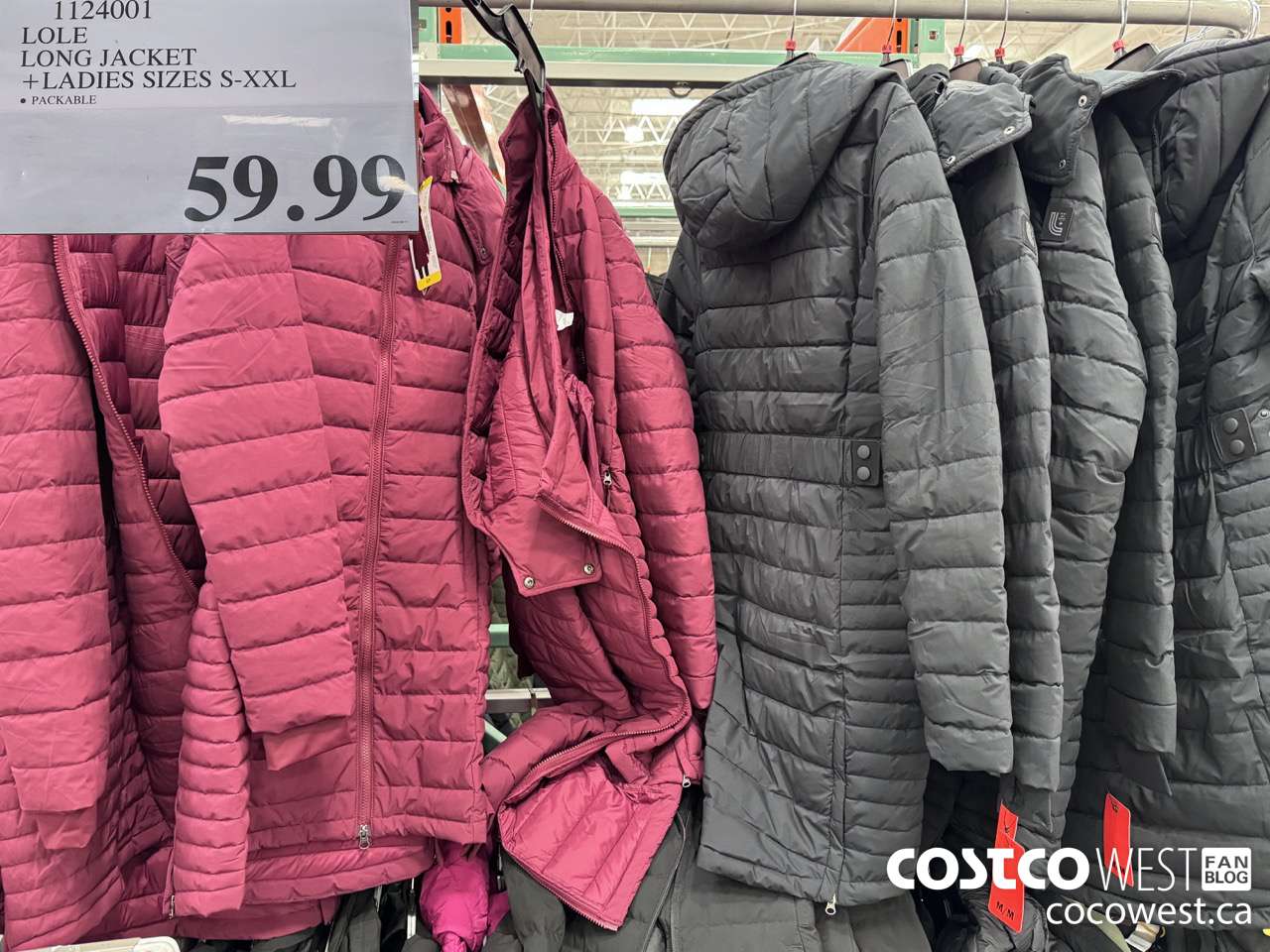 1124001 LOLE LONG JACKET LADIES SIZES S-XXL $59.99