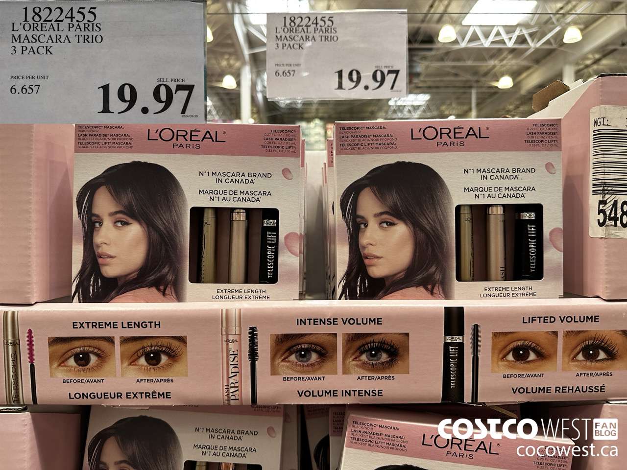 1822455 L'OREAL PARIS MASCARA TRIO 3 PACK $19.97