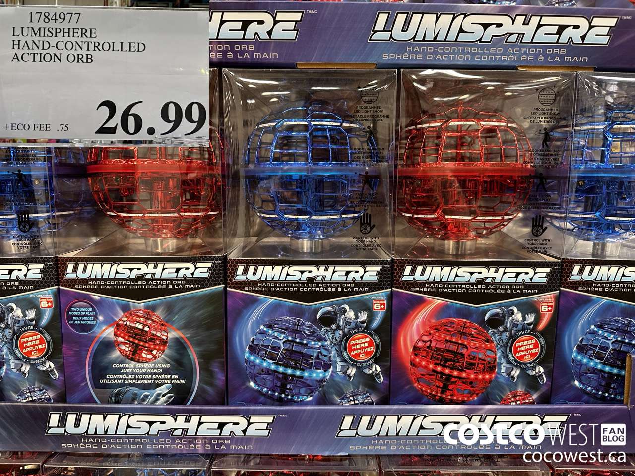 1784977 LUMISPHERE HAND-COBTROLLED ACTION ORB $26.99