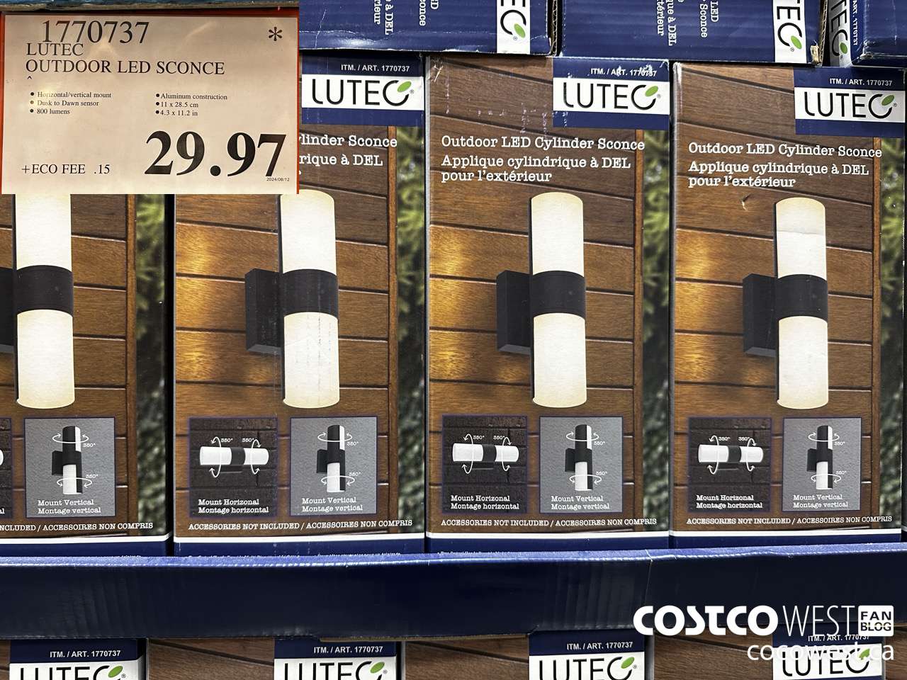 1770737 LUTEC OUTDOOR LED SCONCE $29.97