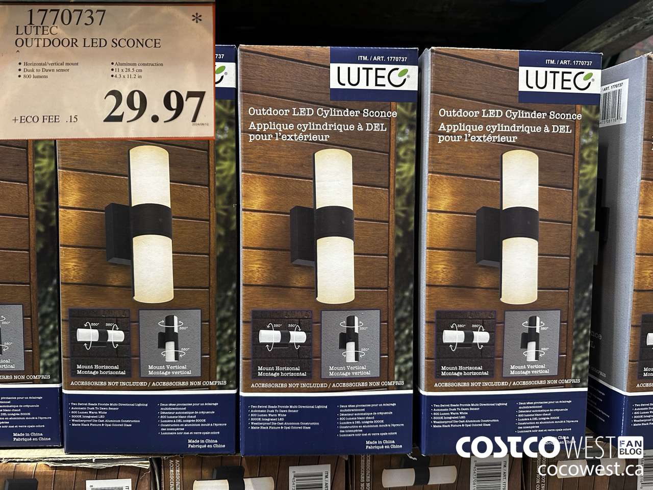 1770737 LUTEC OUTDOOR LED SCONCE $29.97