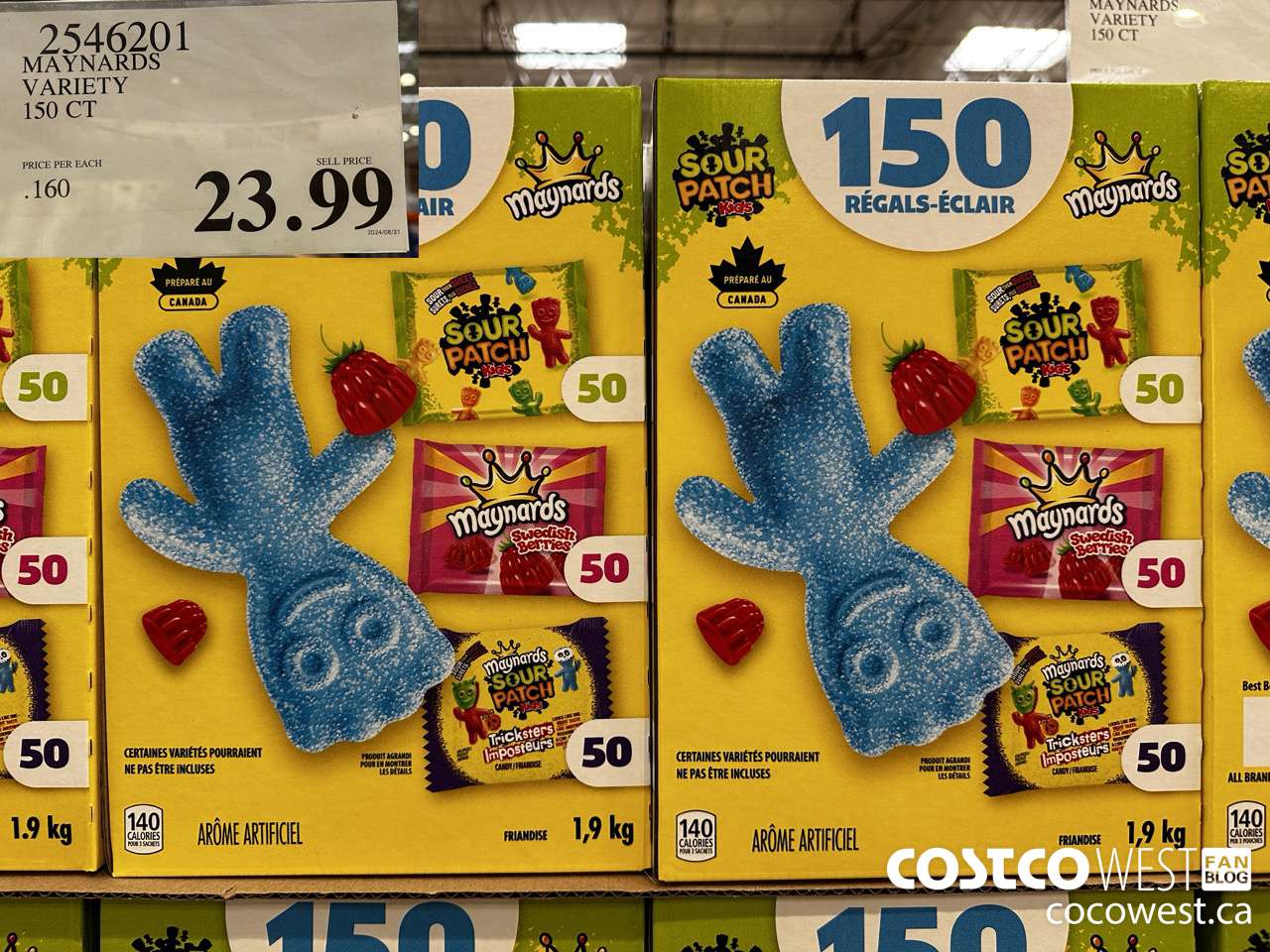 2546201 MAYNARDS VARIETY 150CT $23.99