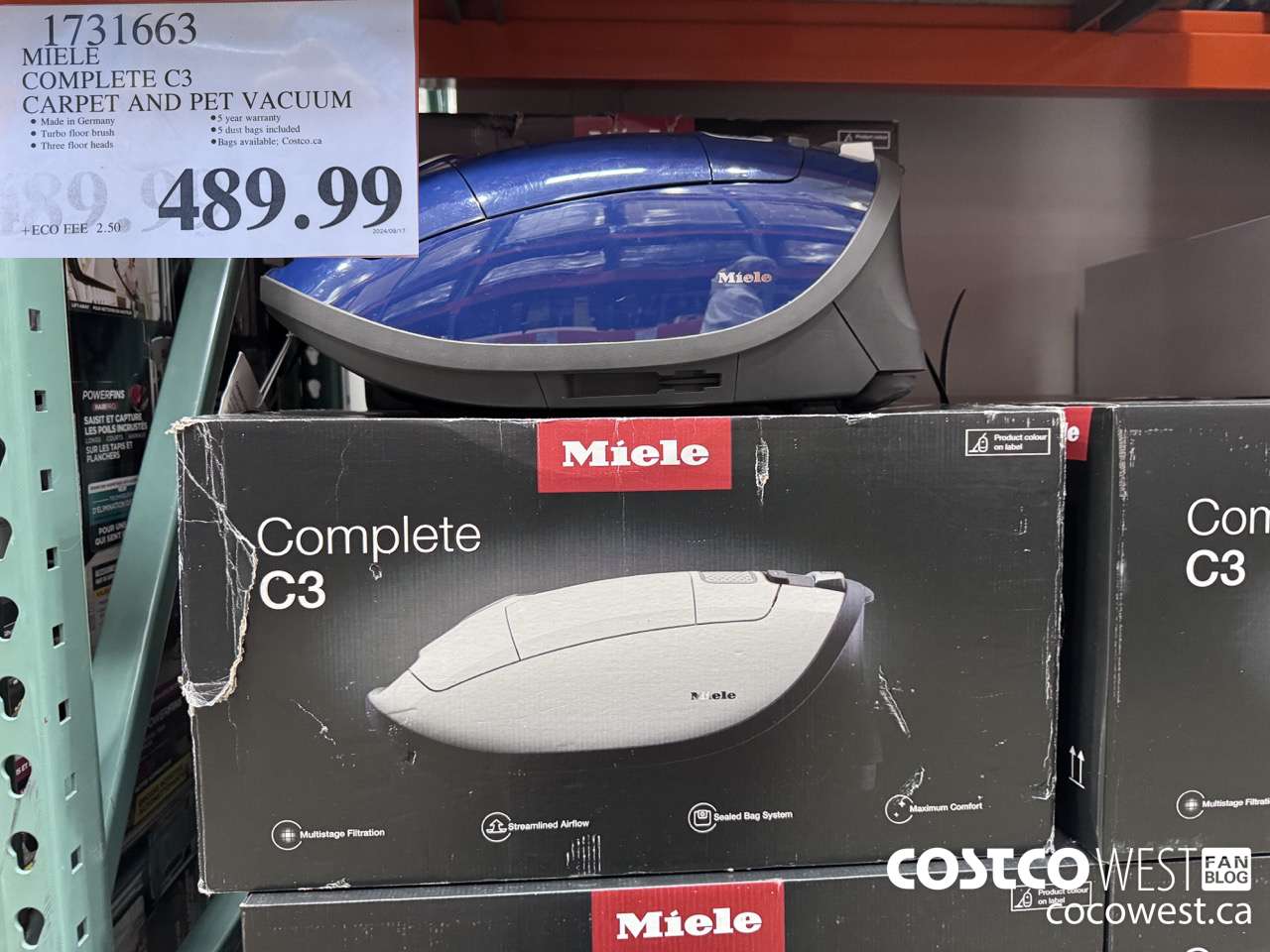 1731663 MIELE COMPLETE C3 CARPET AND PET VACUUM $489.99