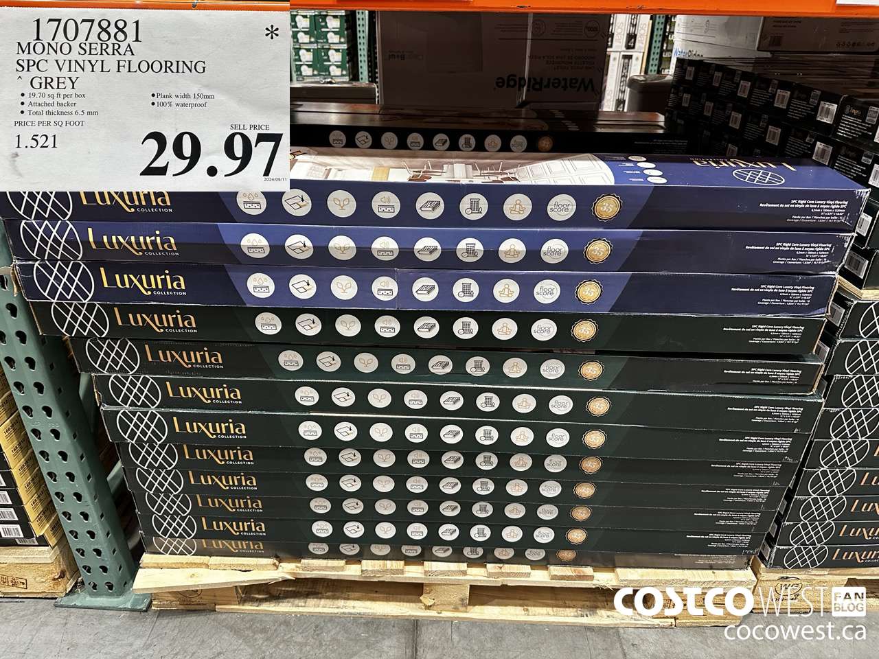 1707881 MONO SERRA SPC VINYL FLOORING GREY $29.97