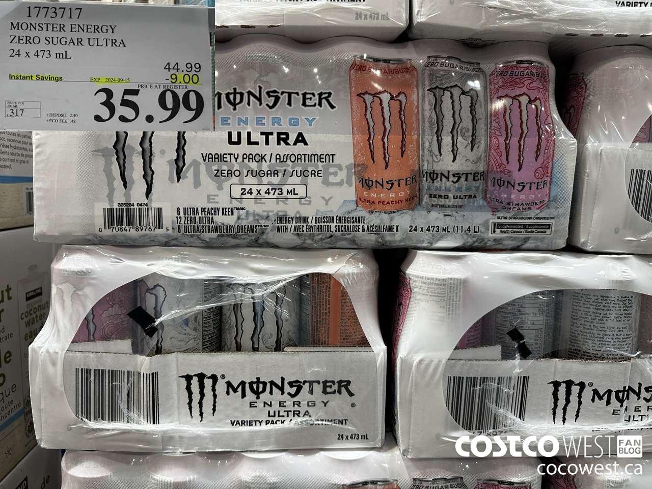 1773717 MONSTER ENERGY 24 X 473ML ($9.00 INSTANT SAVINGS EXPIRES ON 2024-09-15) $35.99