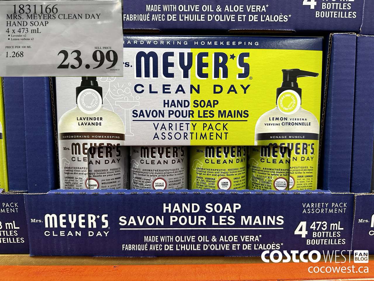 1831166 MRS. MEYERS CLEAN DAY HAND SOAP 4 X 473ML $23.99