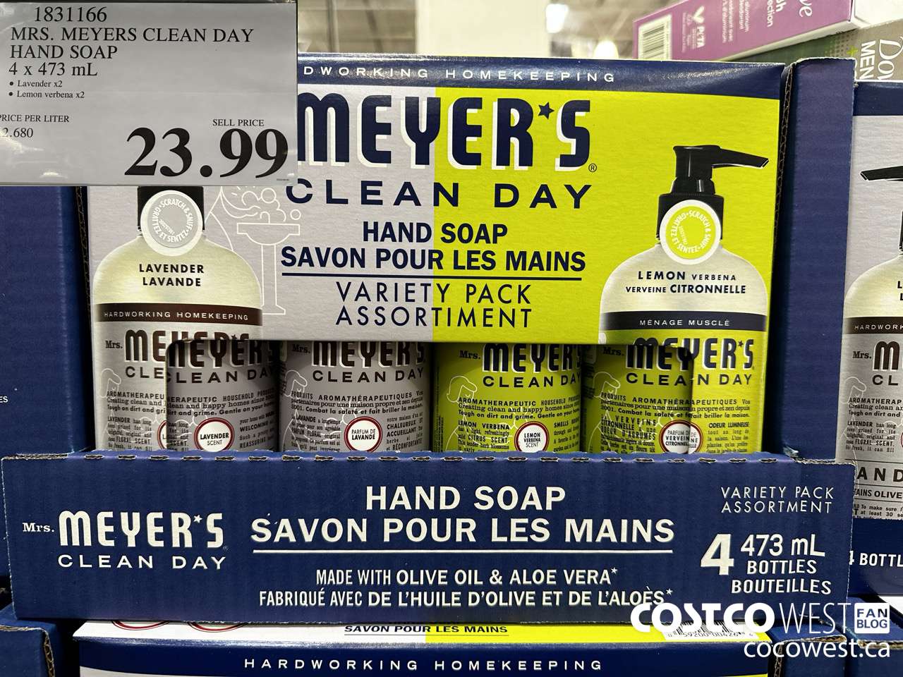 1831166 MRS. MEYERS CLEAN DAY HAND SOAP 4 X 473ML $23.99