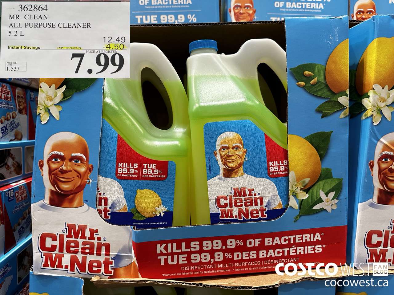 362864 MR. CLEAN ALL PURPOSE CLEANER 5.2 L ($4.50 INSTANT SAVINGS EXPIRES ON 2024-09-29) $7.99