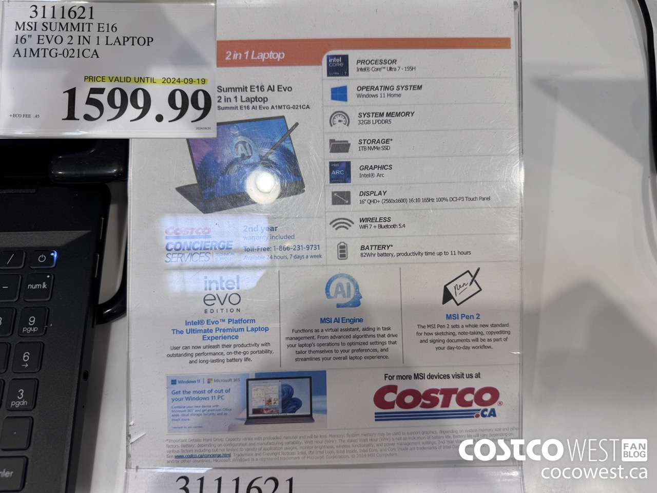 3111621 MSI SUMMIT E16 16
