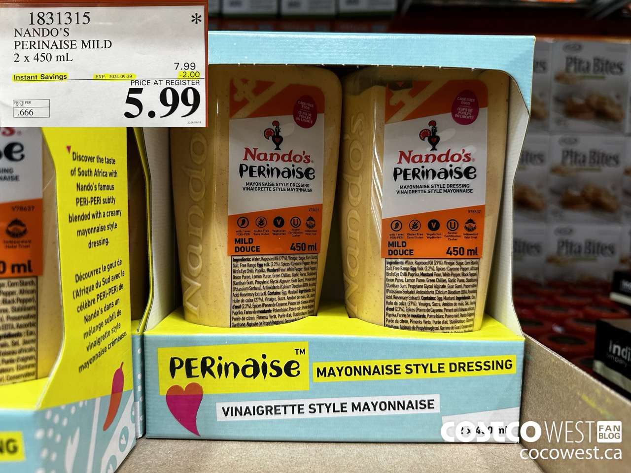 1831315 NANDO'S PERINAISE MILD 2 X 450ML ($2.00 INSTANT SAVINGS EXPIRES ON 2024-09-29) $5.99