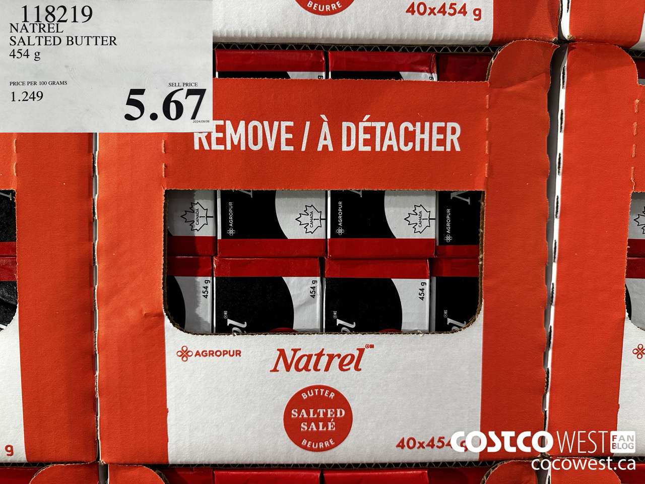 118219 NATREL SALTED BUTTER 454 g $5.67