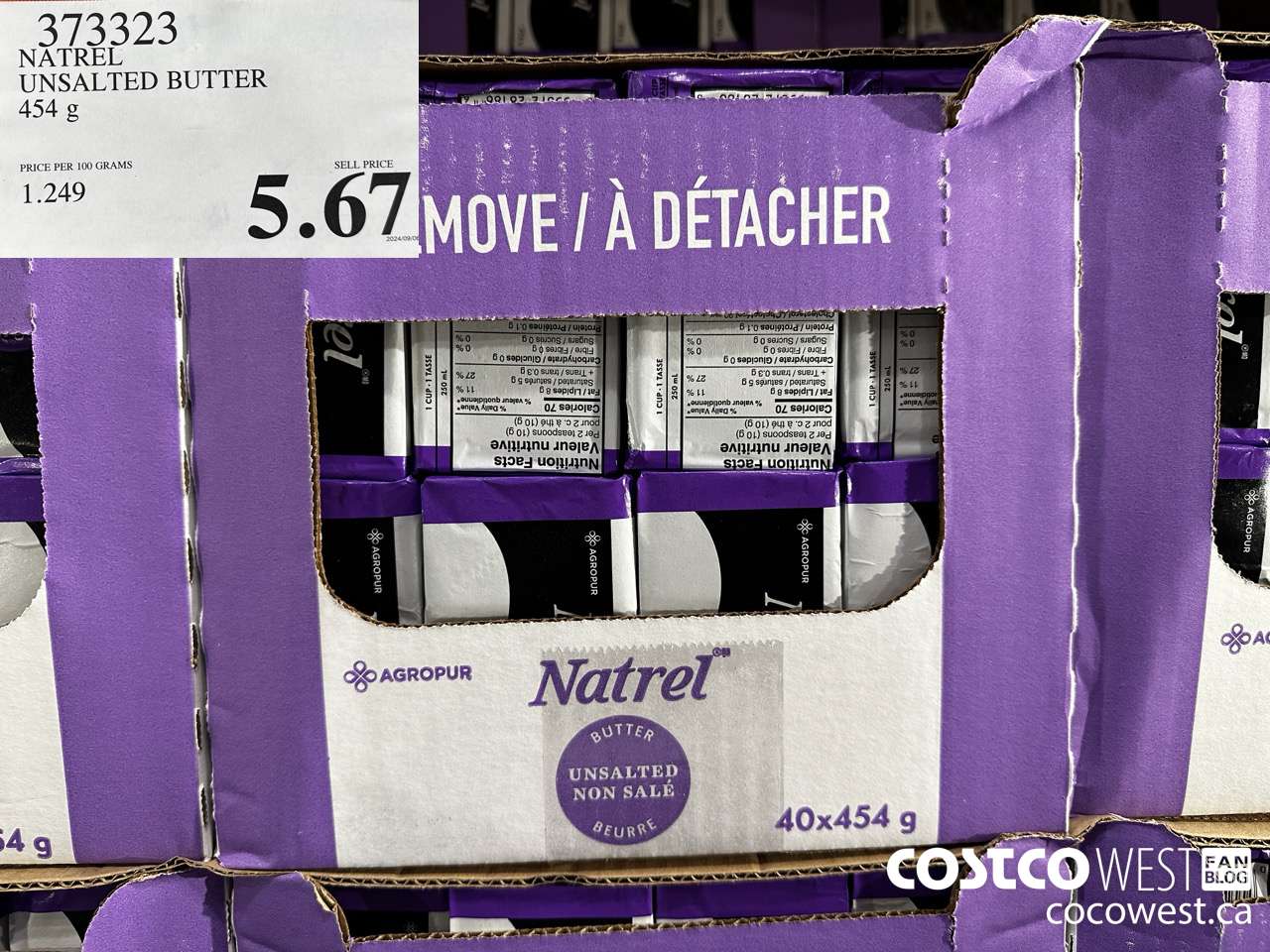 373323 NATREL UNSALTED BUTTER 454 g $5.67