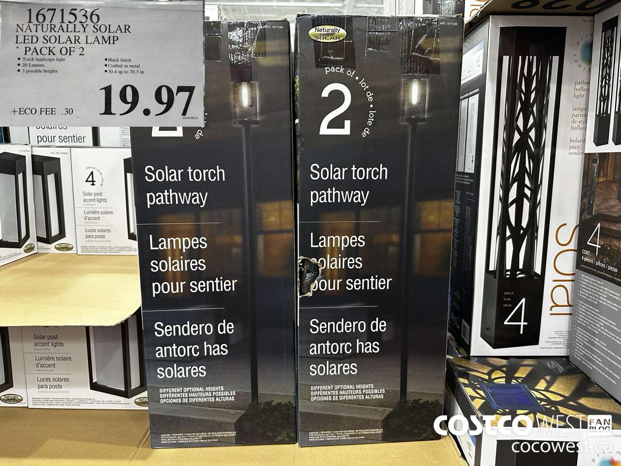 1671536 NATURALLY SOLAR LED SOLAR LAMP PACK OF 2 $19.97