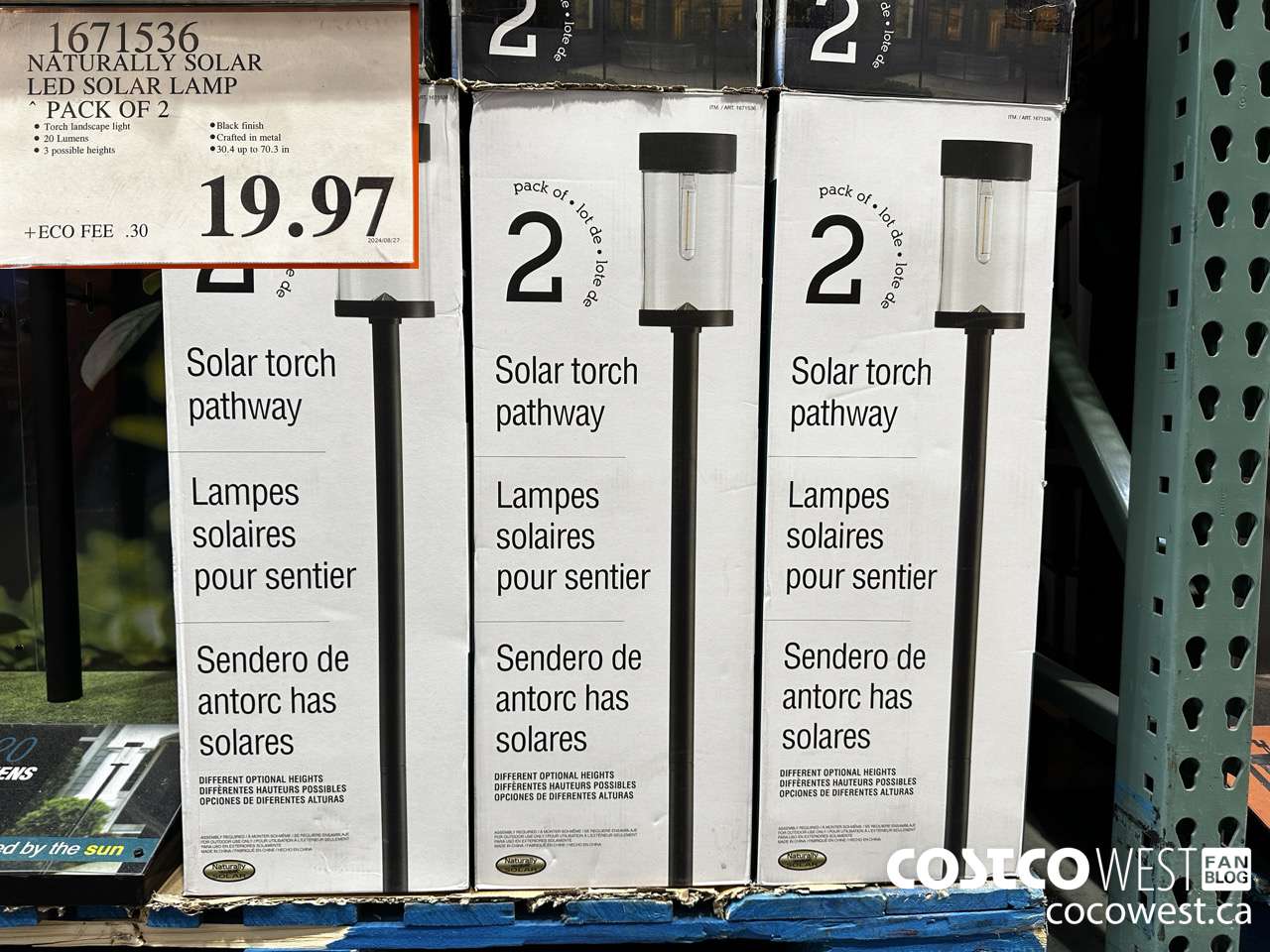 1671536 NATURALLY SOLAR LED SOLAR LAMP PACK OF 2 $19.97