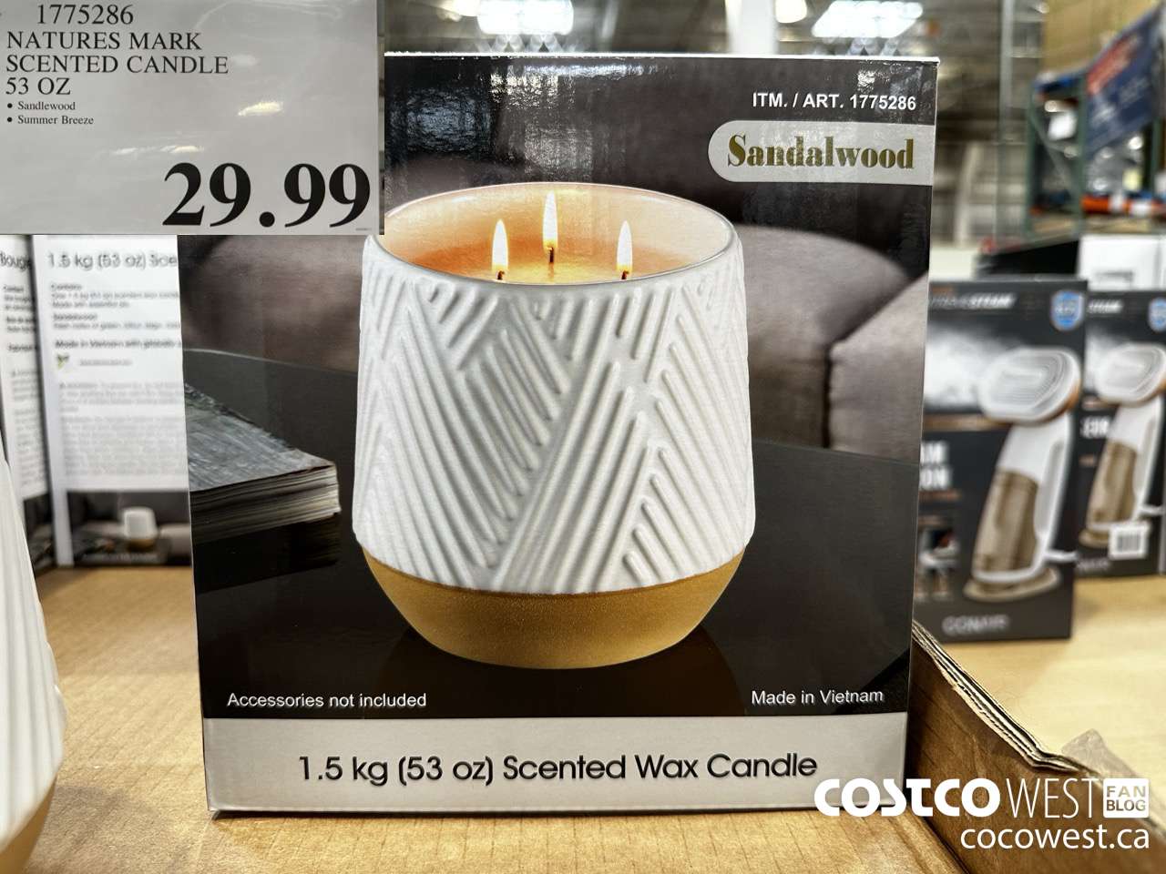 1775286 NATURE'S MARK SCENTED CANDLE 53 OZ $29.99