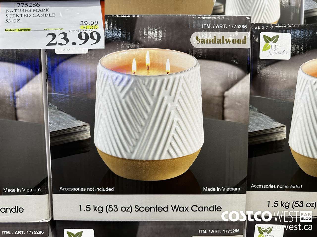 1775286 NATURE'S MARK SCENTED CANDLE 53 OZ ($6.00 INSTANT SAVINGS EXPIRES ON 2024-10-27) $23.99