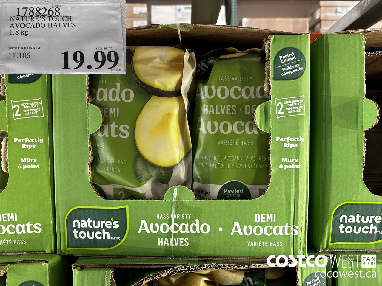 1788268 NATURE'S TOUCH AVOCADO HALVES 1.8KG $19.99