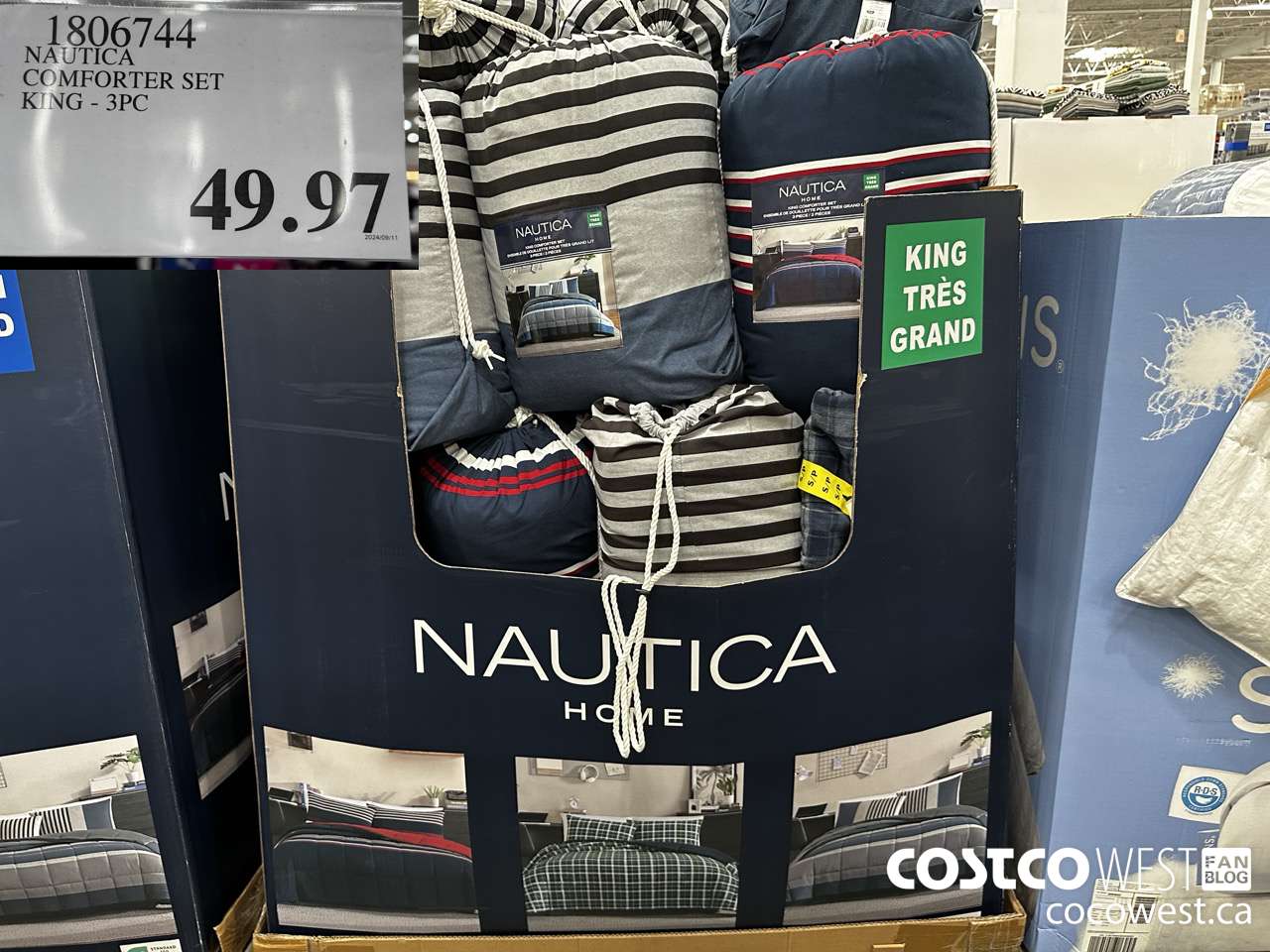 1806744 NAUTICA COMFORTER SET KING 3PC $49.97