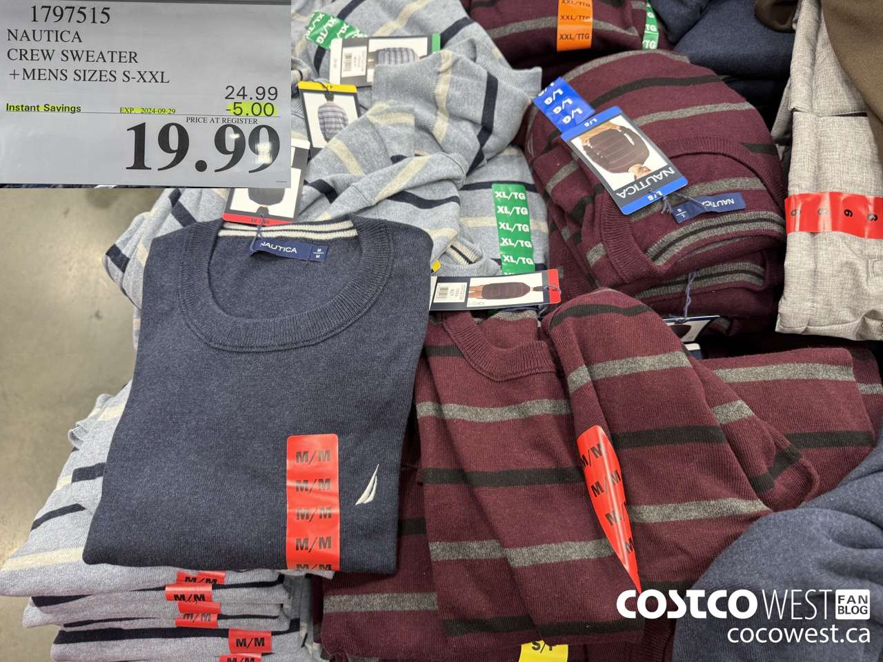 1797515 NAUTICA CREW SWEATER MENS SIZES S-XXL ($5.00 INSTANT SAVINGS EXPIRES ON 2024-09-29) $19.99