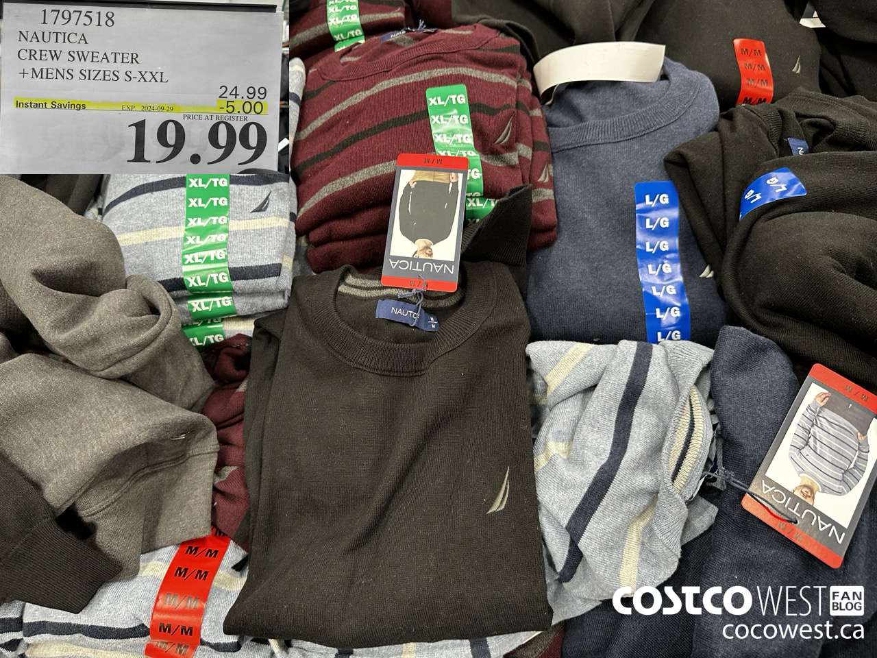 1797518 NAUTICA CREW SWEATER MENS SIZES S-XXL ($5.00 INSTANT SAVINGS EXPIRES ON 2024-09-29) $19.99