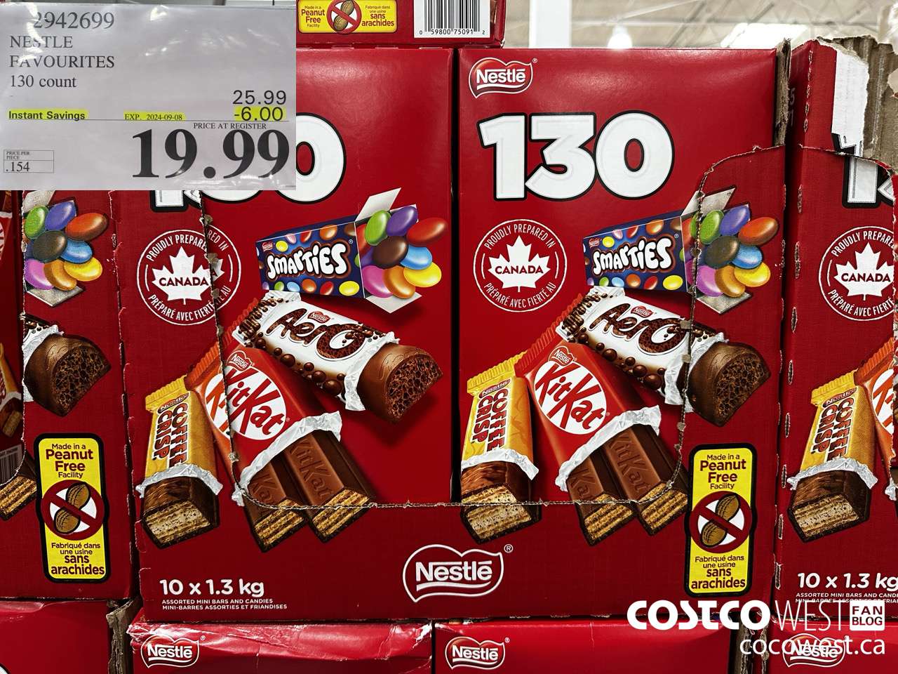 2942699 NESTLE FAVOURITES 130 COUNT ($6.00 INSTANT SAVINGS EXPIRES ON 2024-09-08) $19.99