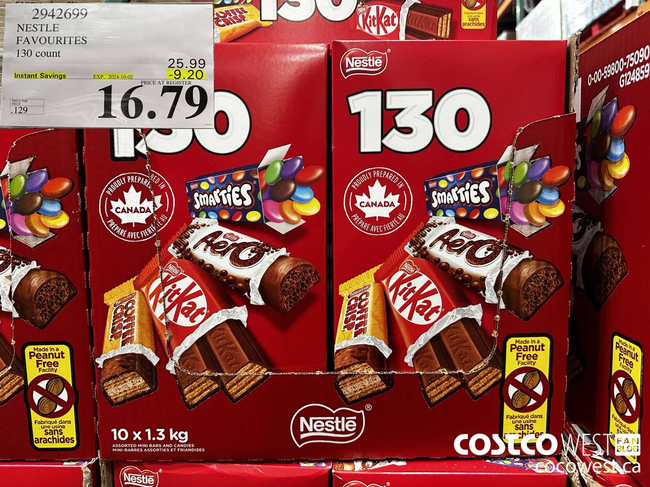 2942699 NESTLE FAVOURITES 130 COUNT ($9.20 INSTANT SAVINGS EXPIRES ON 2024-10-02) $16.79