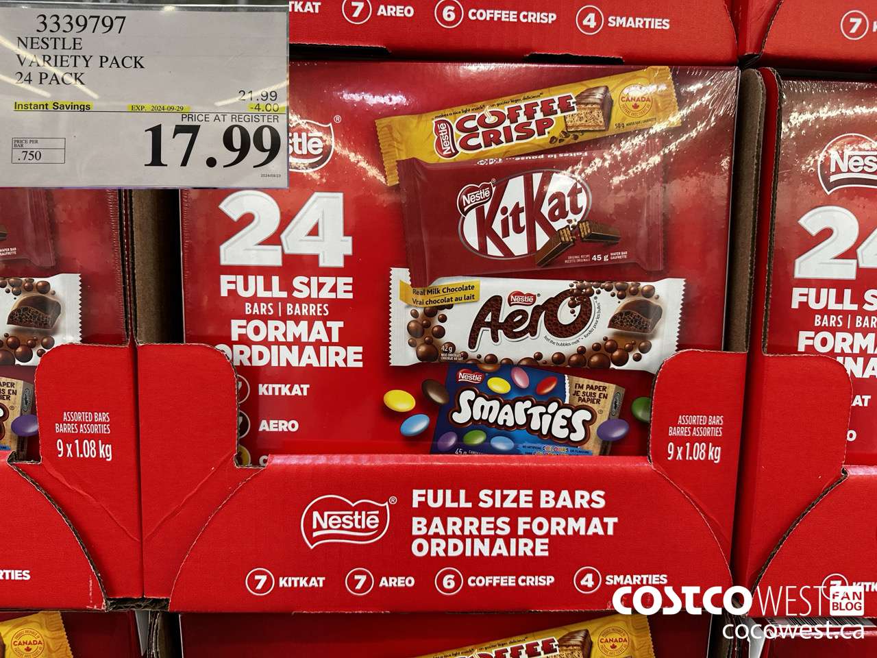 3339797 NESTLE VARIETY PACK 24 PACK ($4.00 INSTANT SAVINGS EXPIRES ON 2024-09-29) $17.99